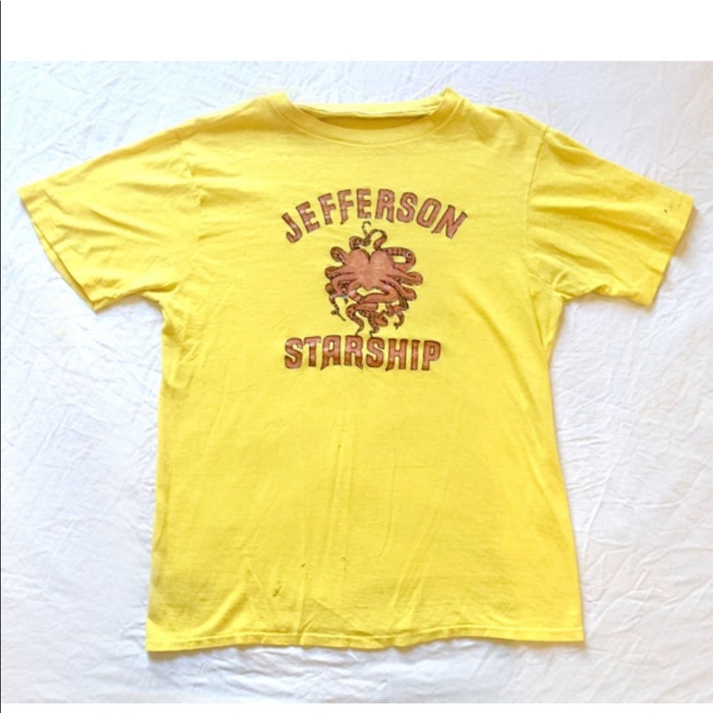 Vintage Seventies 1970s Jefferson Starship T Shirt Red Octopus View 2